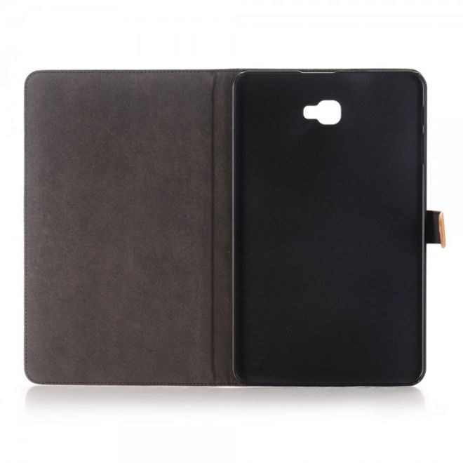 Samsung Galaxy Tab A 10.1 (2016) Schicke Leder Flip Cover Tablet Hülle mit Standfunktion - gelb