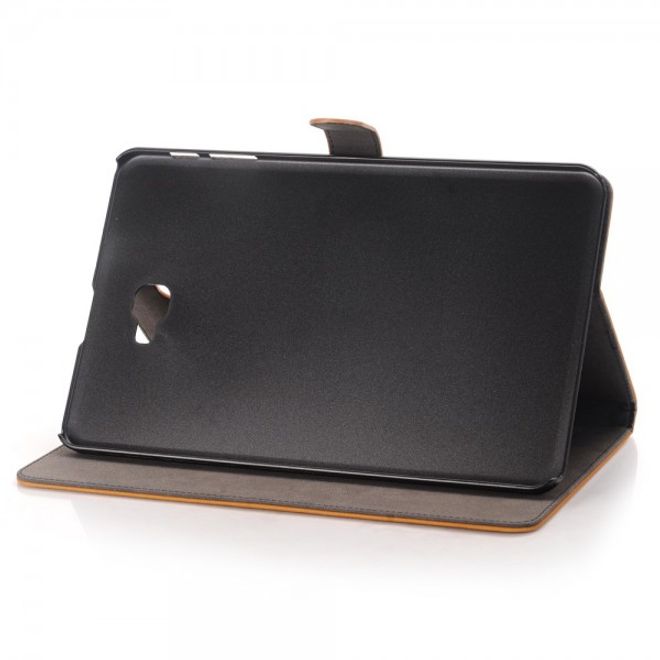 Samsung Galaxy Tab A 10.1 (2016) Schicke Leder Flip Cover Tablet Hülle mit Standfunktion - gelb