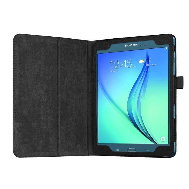 Samsung Galaxy Tab A 9.7  Tablethülle - Case aus Leder - im Litchi Look - schwarz