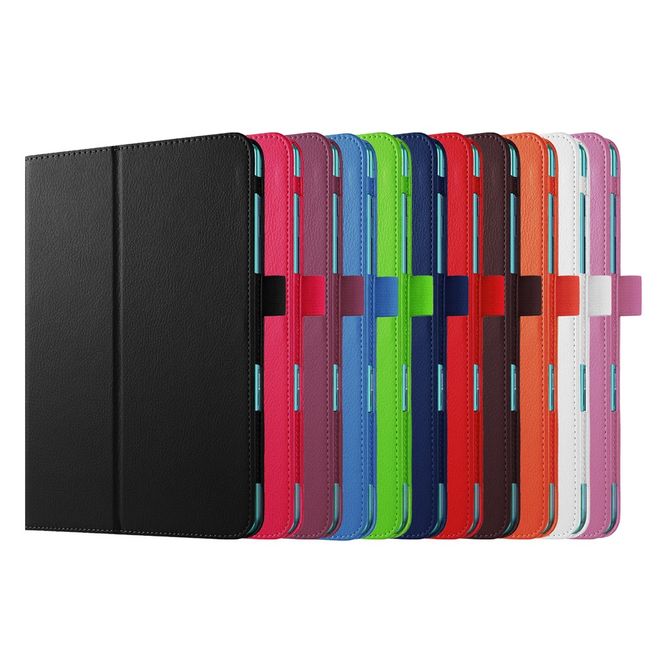 Samsung Galaxy Tab A 9.7  Tablethülle - Case aus Leder - im Litchi Look - schwarz