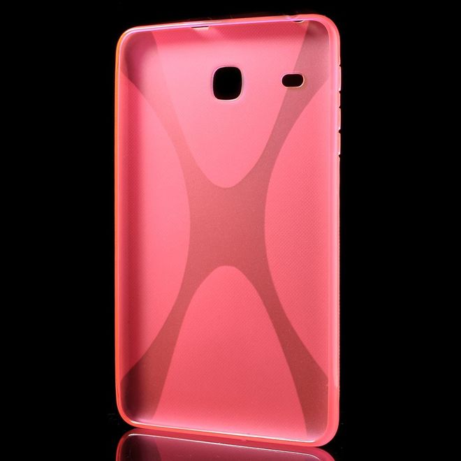 Samsung Galaxy Tab E 8.0 Cover - TPU Softcase - X-Shape - rosa