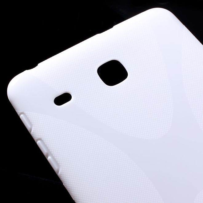 Samsung Galaxy Tab E 8.0 Cover - TPU Softcase - X-Shape - weiss