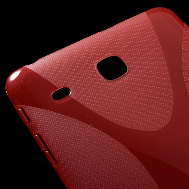 Samsung Galaxy Tab E 8.0 Cover - TPU Softcase - X-Shape - rot