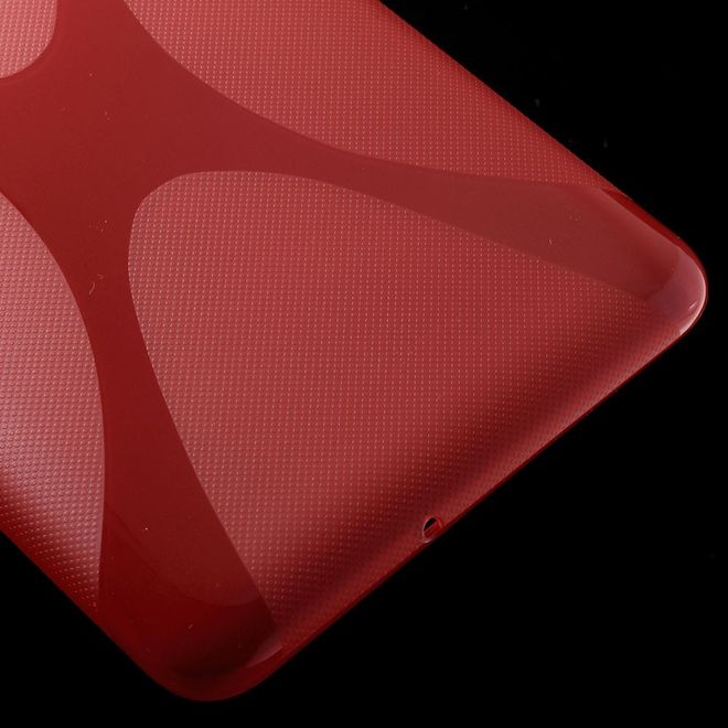 Samsung Galaxy Tab E 8.0 Cover - TPU Softcase - X-Shape - rot