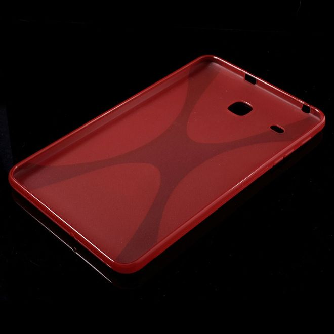 Samsung Galaxy Tab E 8.0 Cover - TPU Softcase - X-Shape - rot