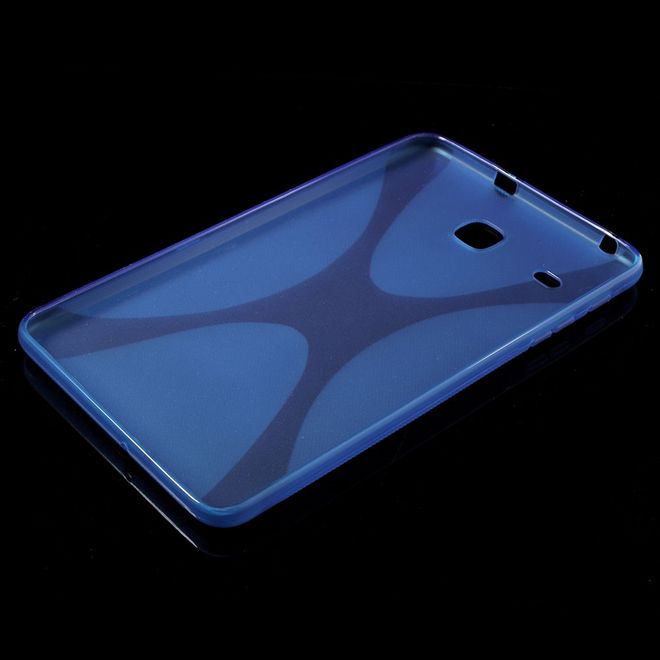 Samsung Galaxy Tab E 8.0 Cover - TPU Softcase - X-Shape - blau