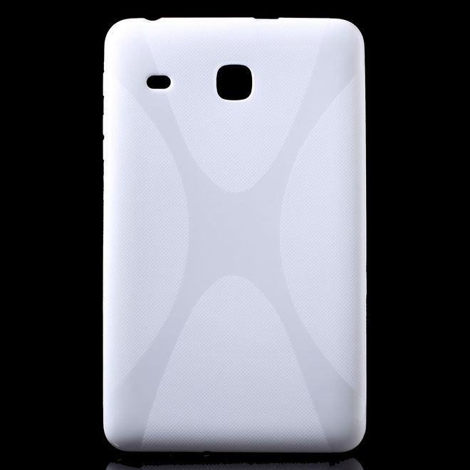 Samsung Galaxy Tab E 8.0 Cover - TPU Softcase - X-Shape - weiss