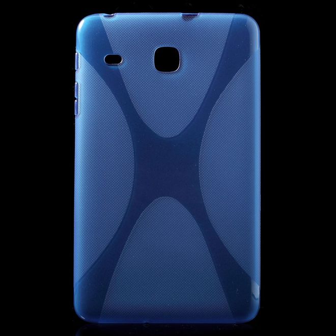 Samsung Galaxy Tab E 8.0 Cover - TPU Softcase - X-Shape - blau