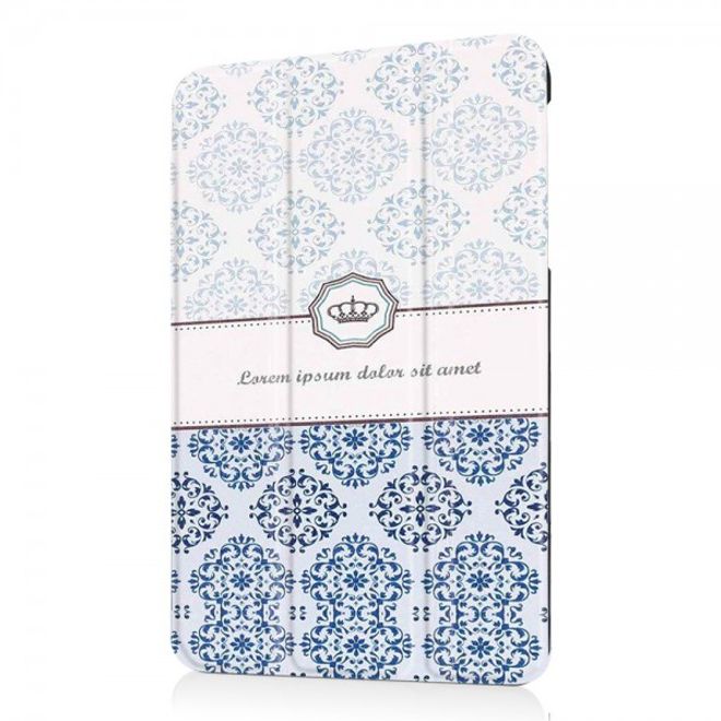 Samsung Galaxy Tab E 8.0 Dreifach faltbare Leder Cover Flip Hülle mit Mandala