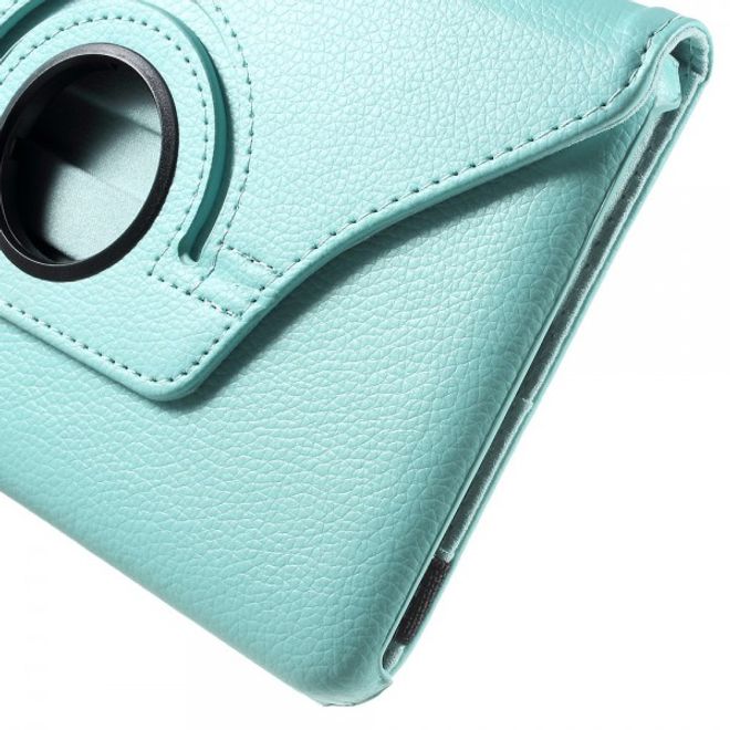 Samsung Galaxy Tab E 8.0 Leder Flip Cover Case Hülle mit rotierbarer Standfunktion - blau