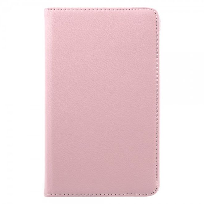 Samsung Galaxy Tab E 8.0 Leder Flip Cover Case Hülle mit rotierbarer Standfunktion - pink