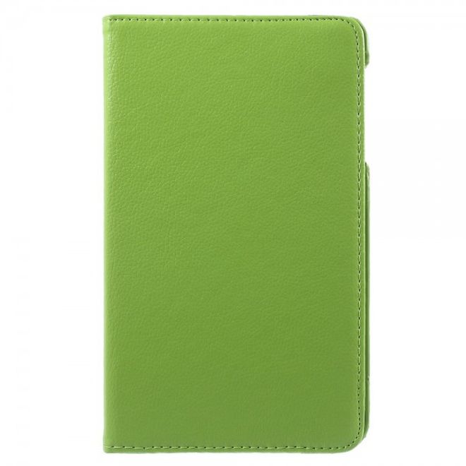 Samsung Galaxy Tab E 8.0 Leder Flip Cover Case Hülle mit rotierbarer Standfunktion - grün