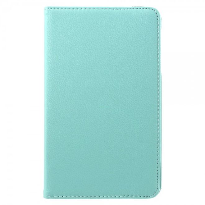 Samsung Galaxy Tab E 8.0 Leder Flip Cover Case Hülle mit rotierbarer Standfunktion - blau
