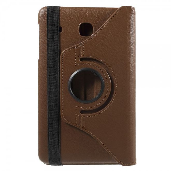 Samsung Galaxy Tab E 8.0 Leder Flip Cover Case Hülle mit rotierbarer Standfunktion - braun
