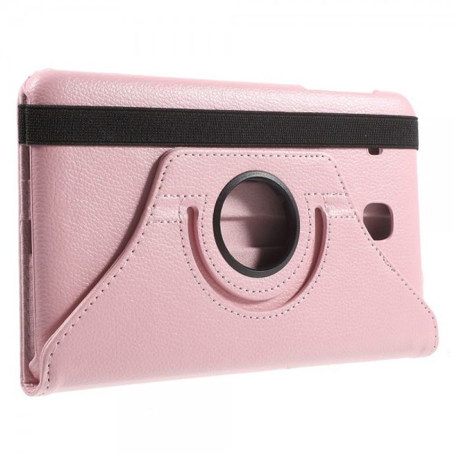 Samsung Galaxy Tab E 8.0 Leder Flip Cover Case Hülle mit rotierbarer Standfunktion - pink