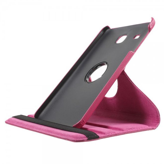 Samsung Galaxy Tab E 8.0 Leder Flip Cover Case Hülle mit rotierbarer Standfunktion - rosa