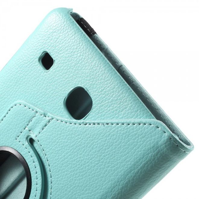 Samsung Galaxy Tab E 8.0 Leder Flip Cover Case Hülle mit rotierbarer Standfunktion - blau