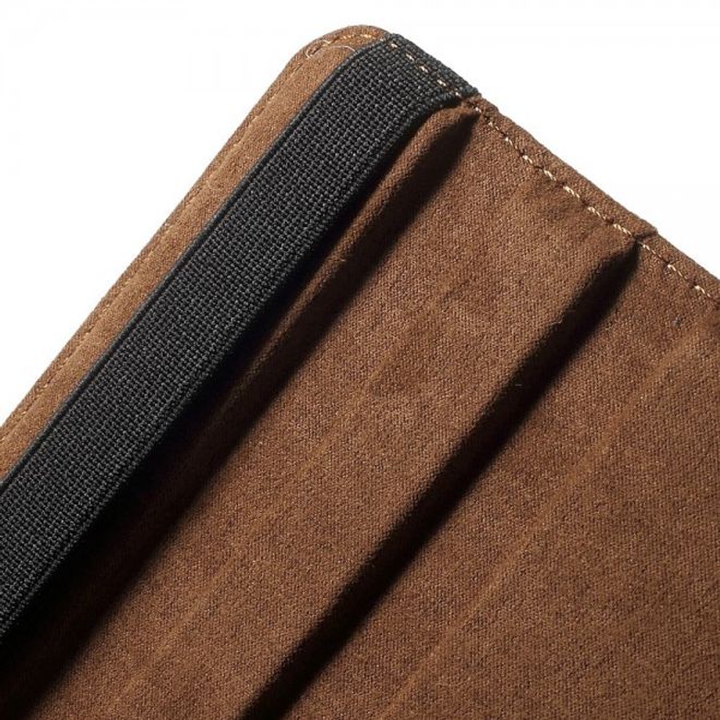 Samsung Galaxy Tab E 8.0 Leder Flip Cover Case Hülle mit rotierbarer Standfunktion - braun