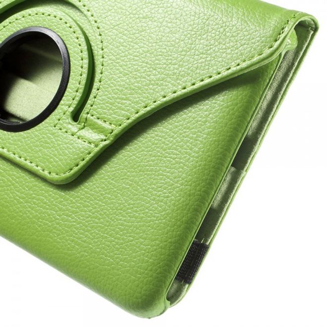 Samsung Galaxy Tab E 8.0 Leder Flip Cover Case Hülle mit rotierbarer Standfunktion - grün