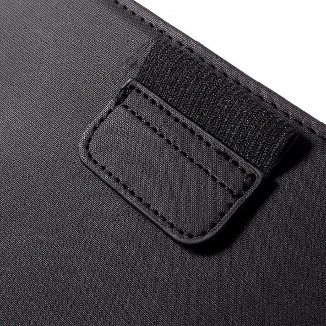 Samsung Galaxy Tab E 8.0 Rotierbare Leder Cover Hülle mit stoffartiger Textur und Standfunktion - schwarz