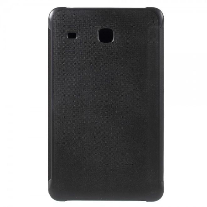 Samsung Galaxy Tab E 8.0 Schicke, dreifach faltbare Leder Cover Hülle mit Standfunktion - schwarz