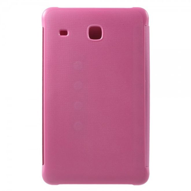 Samsung Galaxy Tab E 8.0 Schicke, dreifach faltbare Leder Cover Hülle mit Standfunktion - rosa
