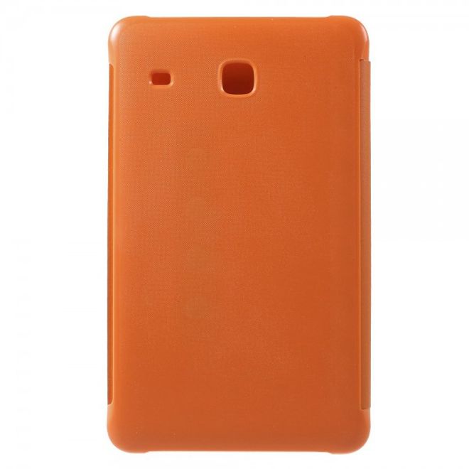 Samsung Galaxy Tab E 8.0 Schicke, dreifach faltbare Leder Cover Hülle mit Standfunktion - orange