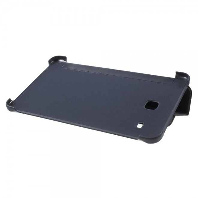 Samsung Galaxy Tab E 8.0 Schicke, dreifach faltbare Leder Cover Hülle mit Standfunktion - dunkelblau