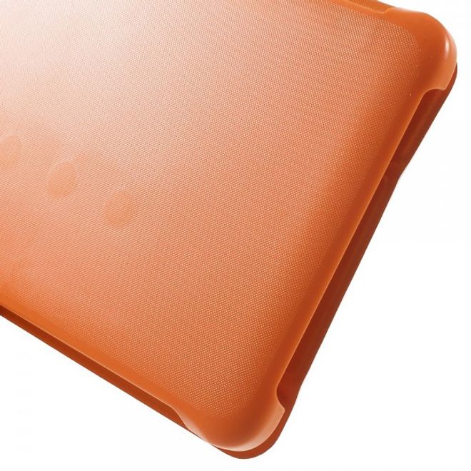 Samsung Galaxy Tab E 8.0 Schicke, dreifach faltbare Leder Cover Hülle mit Standfunktion - orange