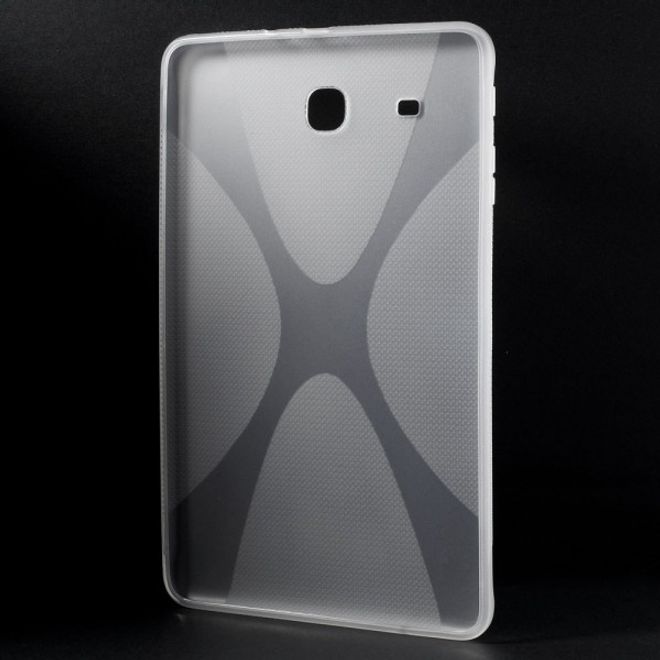 Samsung Galaxy Tab E 9.6 Elastische Plastik Case Hülle X-Shape - transparent