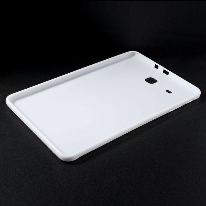 Samsung Galaxy Tab E 9.6 Elastische Plastik Case Hülle X-Shape - weiss