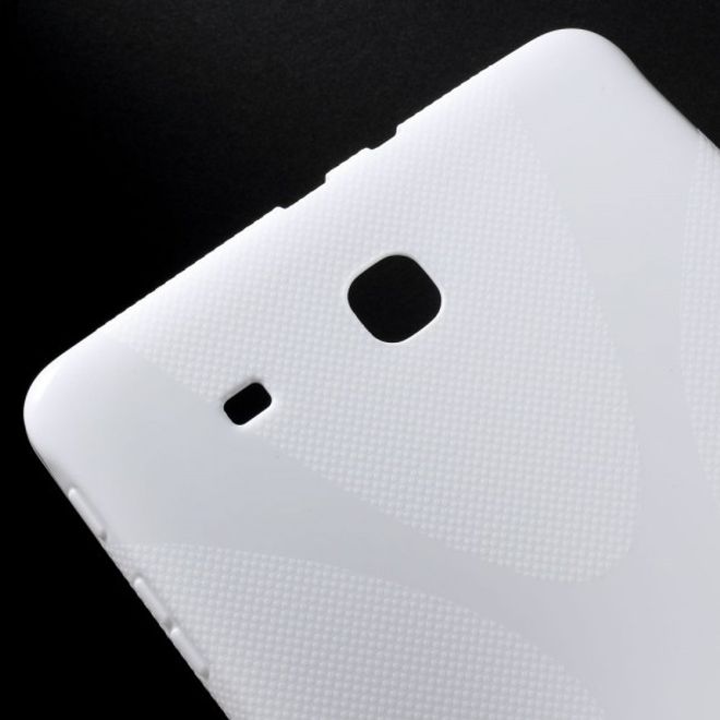 Samsung Galaxy Tab E 9.6 Elastische Plastik Case Hülle X-Shape - weiss