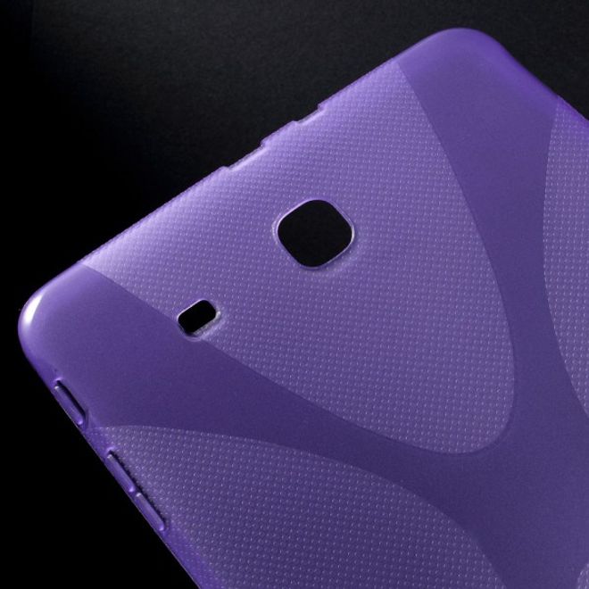 Samsung Galaxy Tab E 9.6 Elastische Plastik Case Hülle X-Shape - purpur