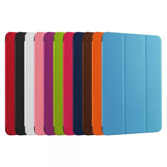 Samsung Galaxy Tab E 9.6 Elegante Leder Tablet Case Hülle mit Standfunktion und Litchitextur - rot