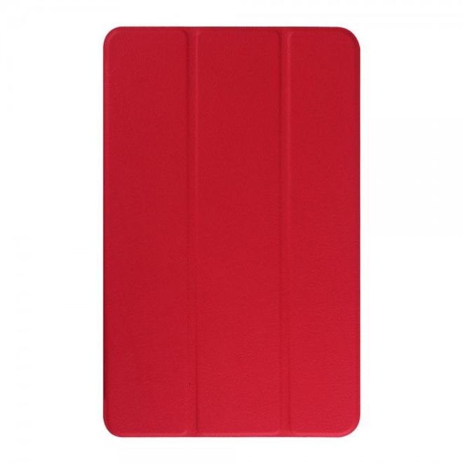 Samsung Galaxy Tab E 9.6 Elegante Leder Tablet Case Hülle mit Standfunktion und Litchitextur - rot