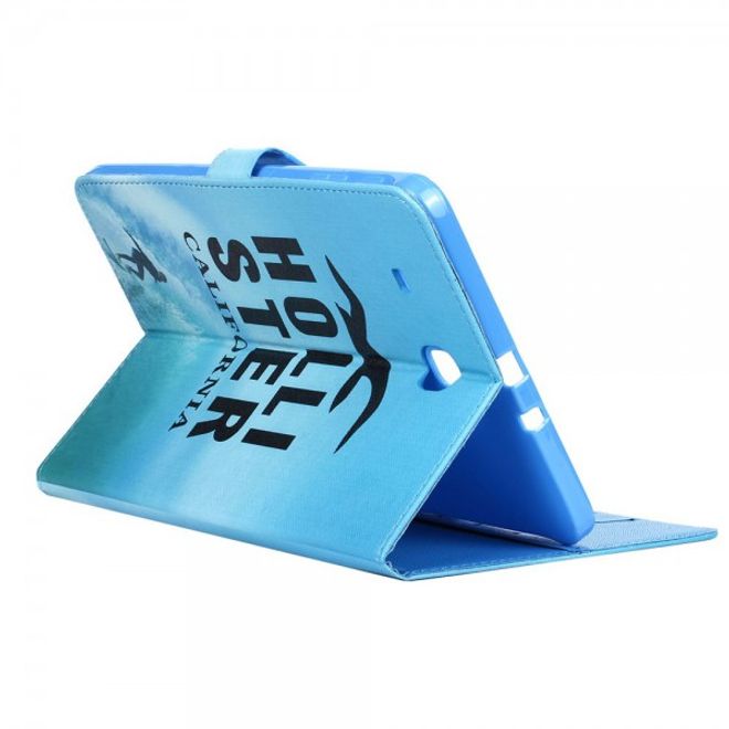 Samsung Galaxy Tab E 9.6 Leder Case mit Welle und Surfer