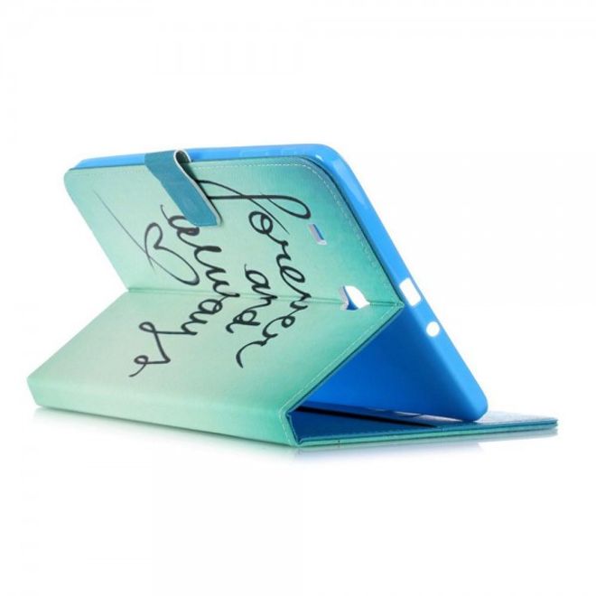 Samsung Galaxy Tab E 9.6 Leder Tablet Case mit romantischem Spruch