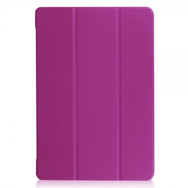 Samsung Galaxy TabPro S Dreifach faltbare Leder Case Tablet Hülle mit Standfunktion - purpur