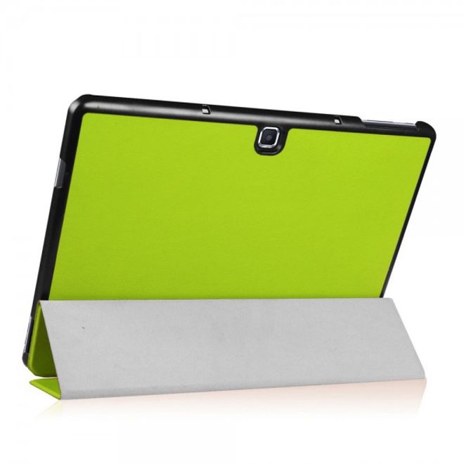Samsung Galaxy TabPro S Dreifach faltbare Leder Case Tablet Hülle mit Standfunktion - grün