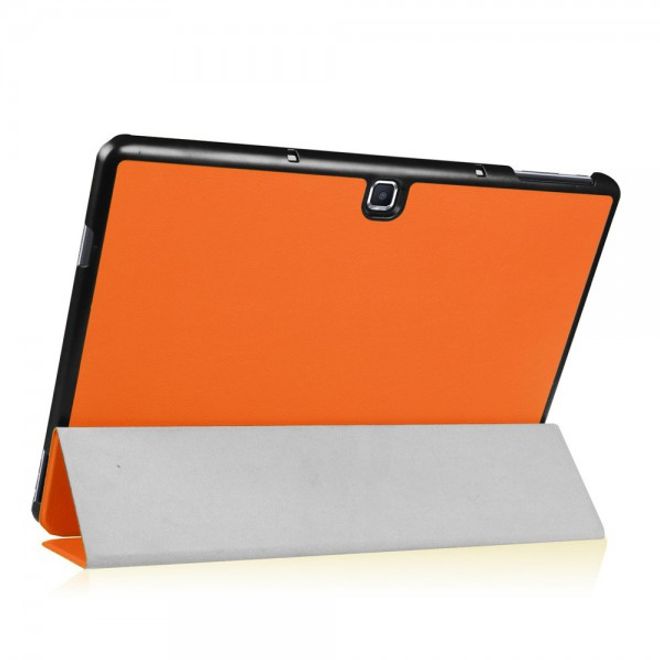 Samsung Galaxy TabPro S Dreifach faltbare Leder Case Tablet Hülle mit Standfunktion - orange