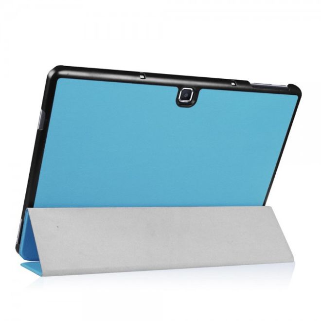 Samsung Galaxy TabPro S Dreifach faltbare Leder Case Tablet Hülle mit Standfunktion - hellblau