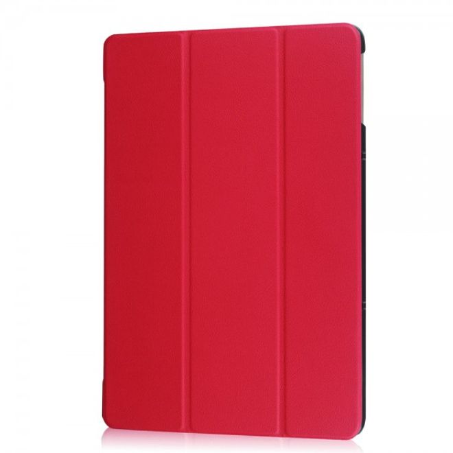 Samsung Galaxy TabPro S Dreifach faltbare Leder Case Tablet Hülle mit Standfunktion - rot