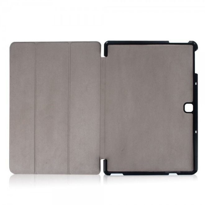 Samsung Galaxy TabPro S Dreifach faltbare Leder Case Tablet Hülle mit Standfunktion - purpur