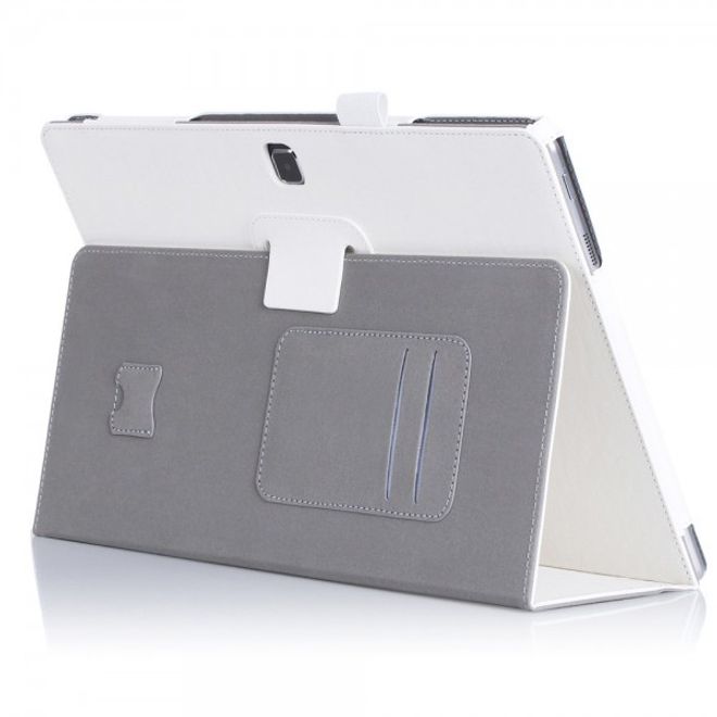 Samsung Galaxy TabPro S Modische Leder Smart Case Hülle mit Standfunktion - weiss