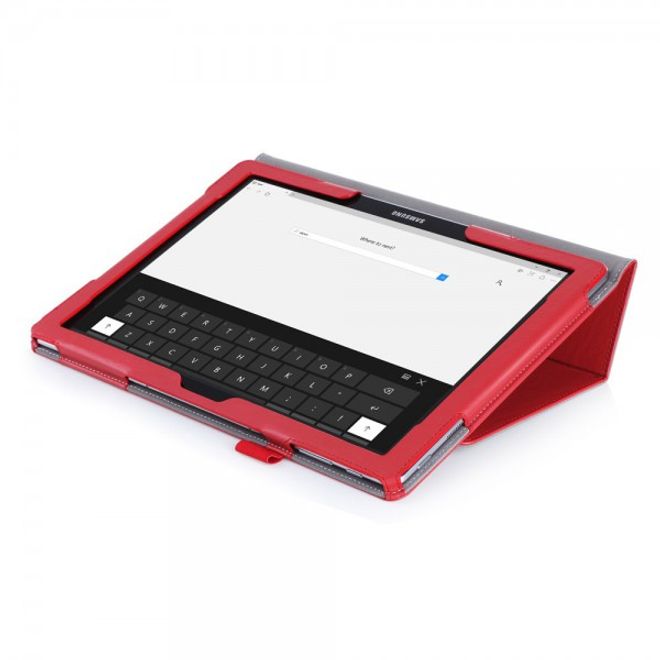 Samsung Galaxy TabPro S Modische Leder Smart Case Hülle mit Standfunktion - rot