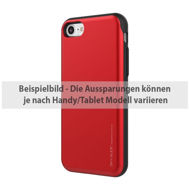 Goospery - Samsung Galaxy S6 Handyhülle - Case aus Plastik - Sky Slide Bumper - rot/schwarz