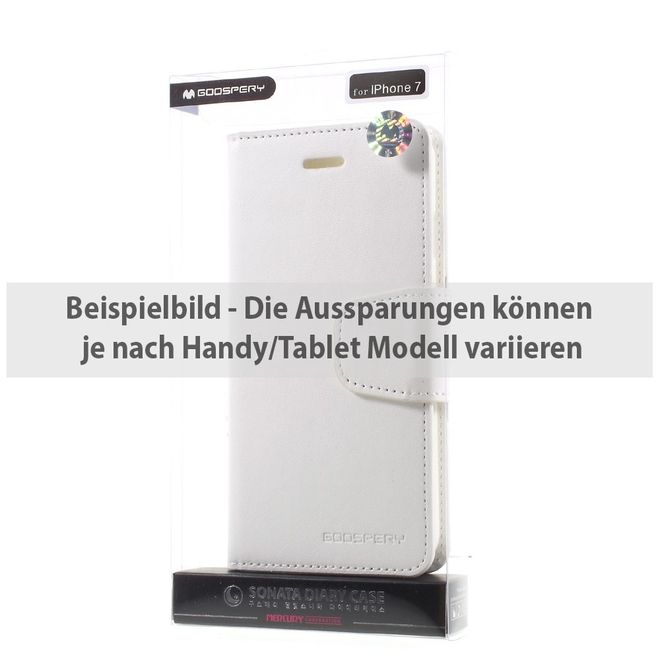 Goospery - Sony Xperia Z3 Handyhülle - Case aus Leder - Sonata Diary Series - weiss