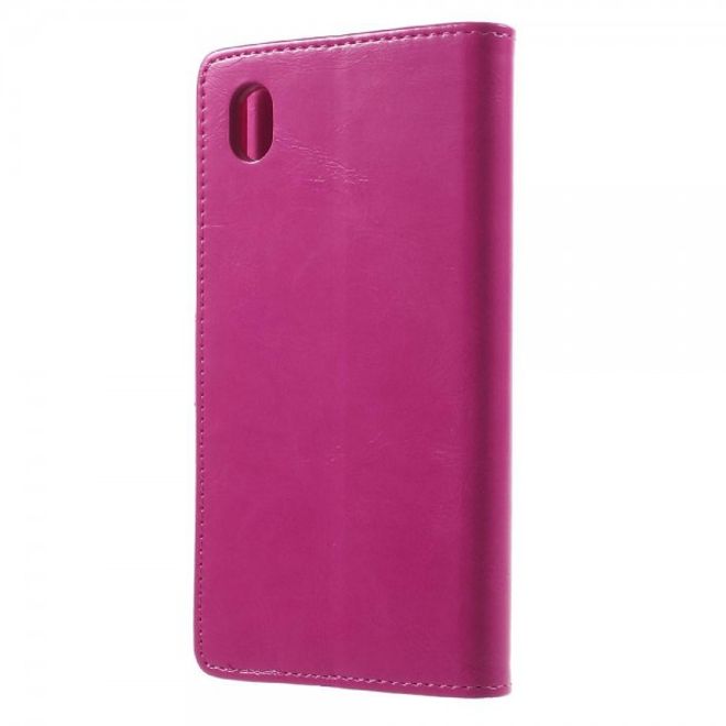 Goospery - Sony Xperia M4 Aqua Hülle - Handy Bookcover - Bluemoon Diary Series - pink