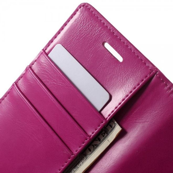 Goospery - Sony Xperia M4 Aqua Hülle - Handy Bookcover - Bluemoon Diary Series - pink