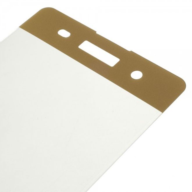 Sony Xperia XA Anti-Explosions Schutzfolie aus gehärtetem Glas für die gesamte Vorderseite - gold